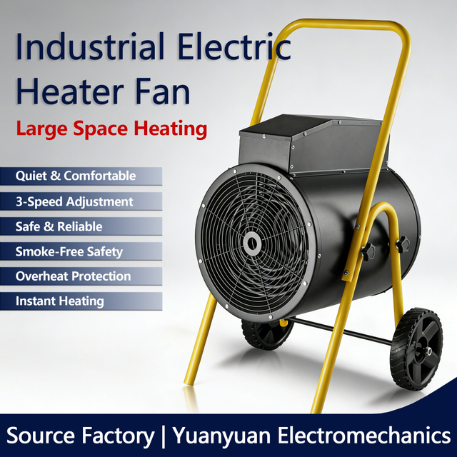 YY-GY15 Industrial Electric Heating Fan Heater, Large-Area Heating, Quiet and Energy-Saving, 3-Speed Adjustment